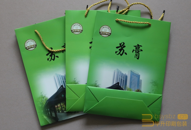 蘇膏滋品手提袋印刷、醫(yī)院手提袋印刷