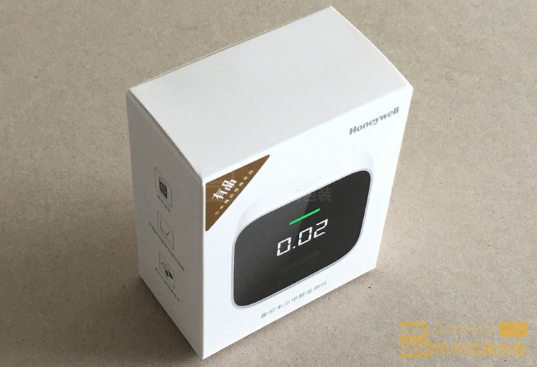 霍尼韋爾Honeywell甲醛檢測儀包裝盒印刷、電子產品包裝盒印刷