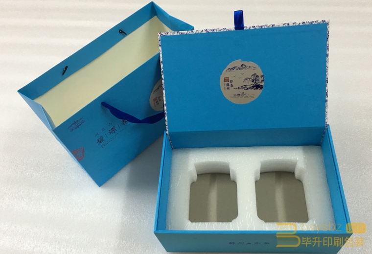 茶葉禮盒加手提袋印刷2款、碧螺春禮品盒印刷